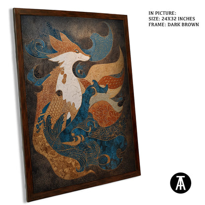 Artwork in Metal Champagne Gold Frame