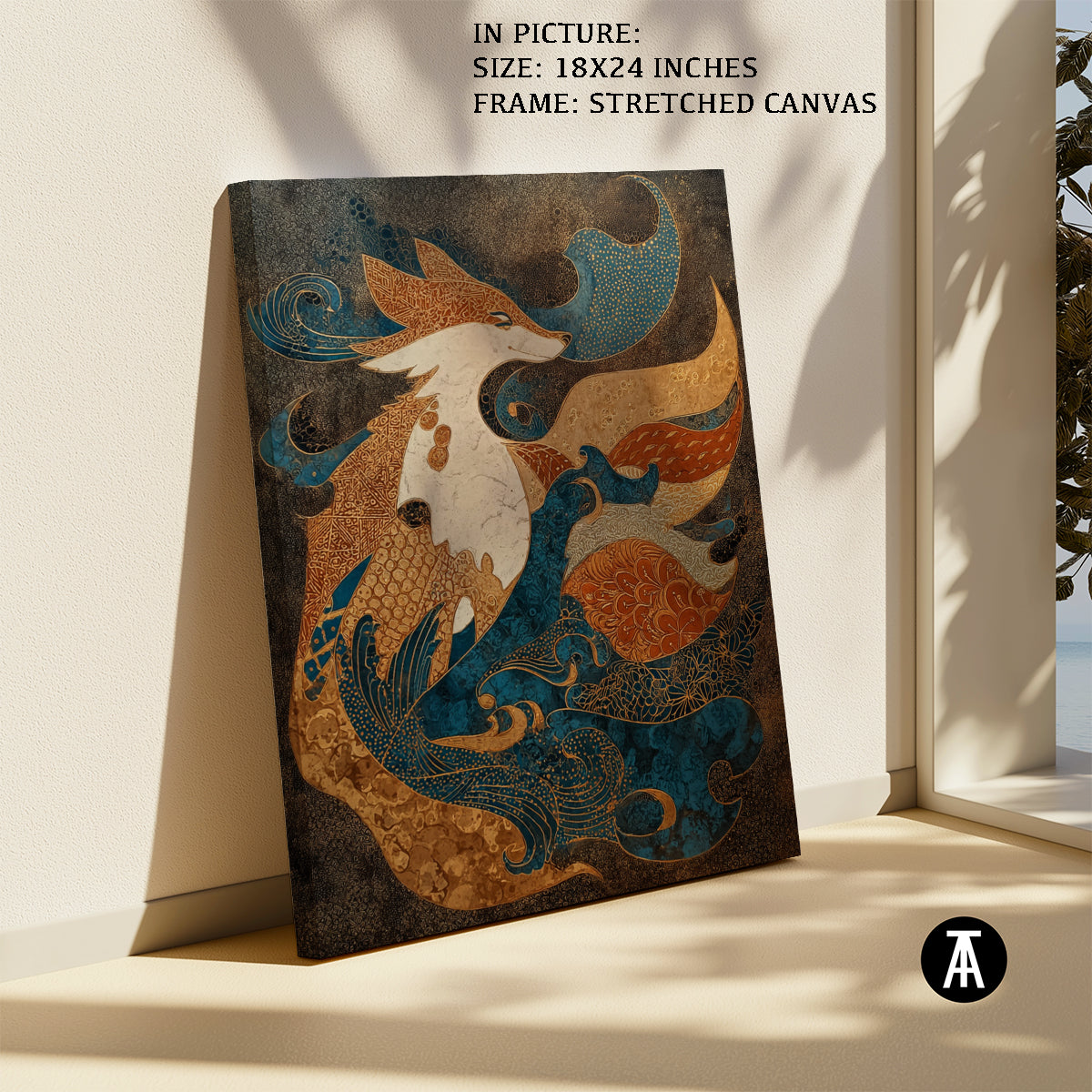 Artwork in Natural Wood Frame