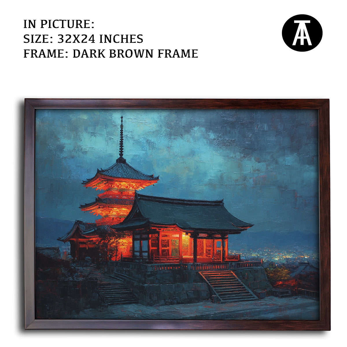 Artwork in Metal Champagne Gold Frame