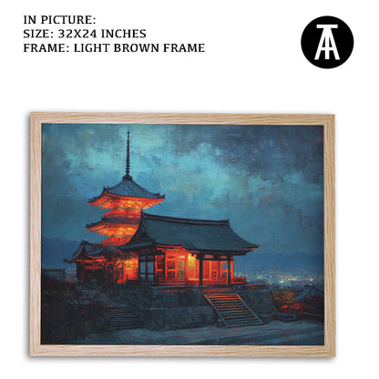 Artwork in Dark Brown Frame