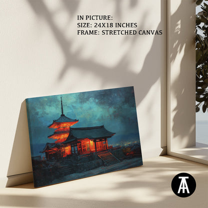 Artwork in Natural Wood Frame