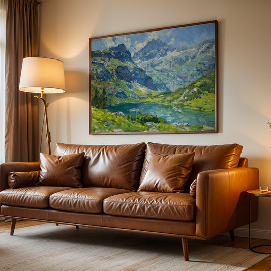 Europeal Alps Artwork in a Lifestyle Setting