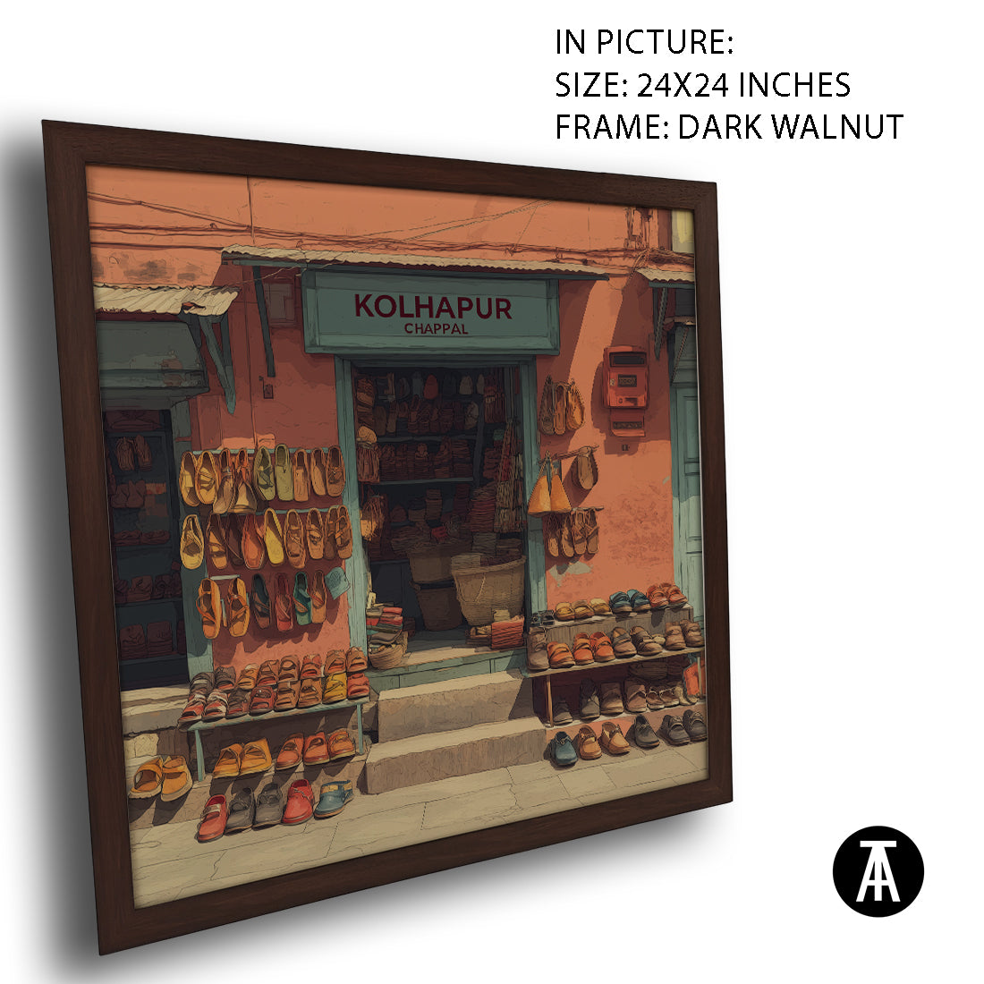 Artwork in Dark Walnut Frame