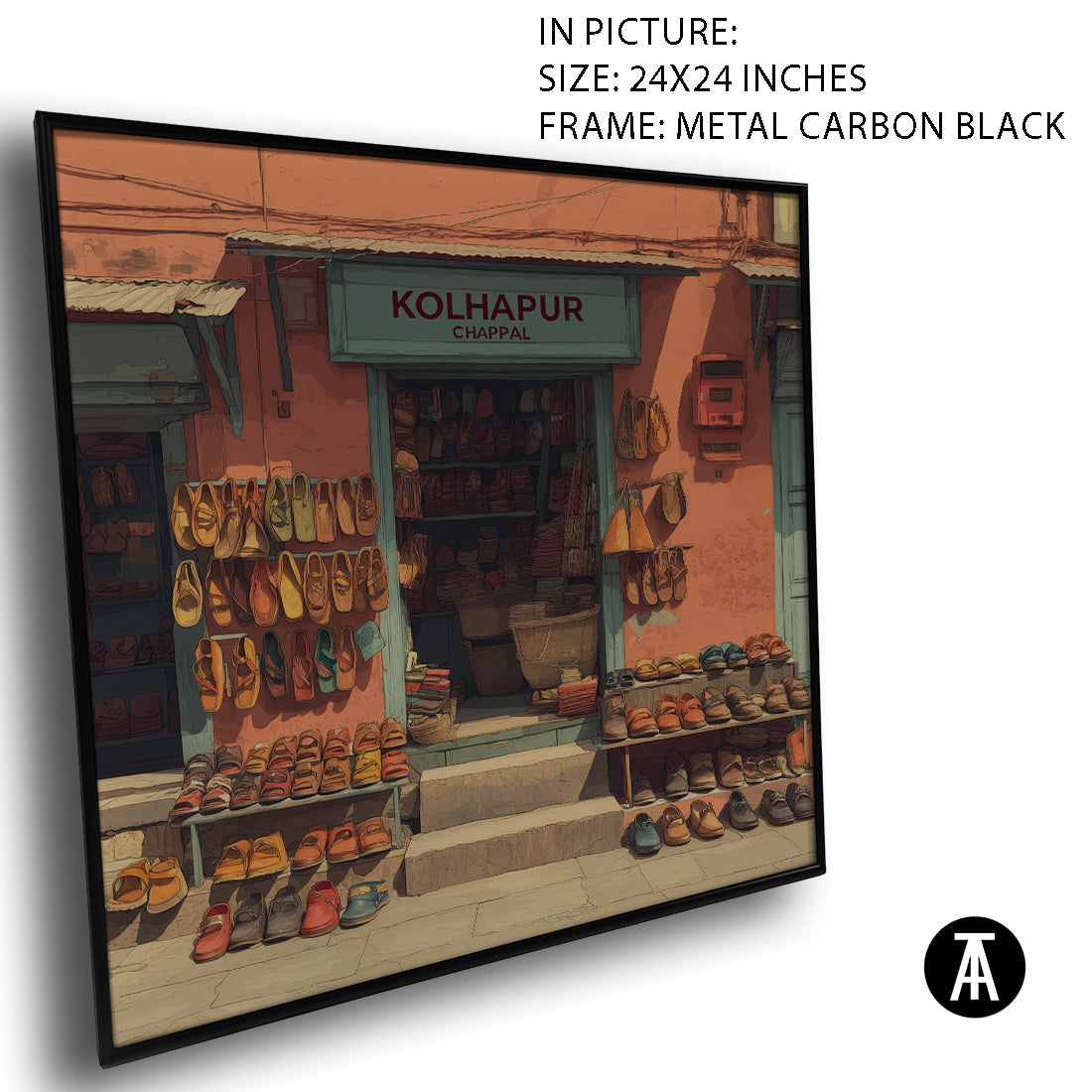 Artwork in Carbon Black Meta Frame