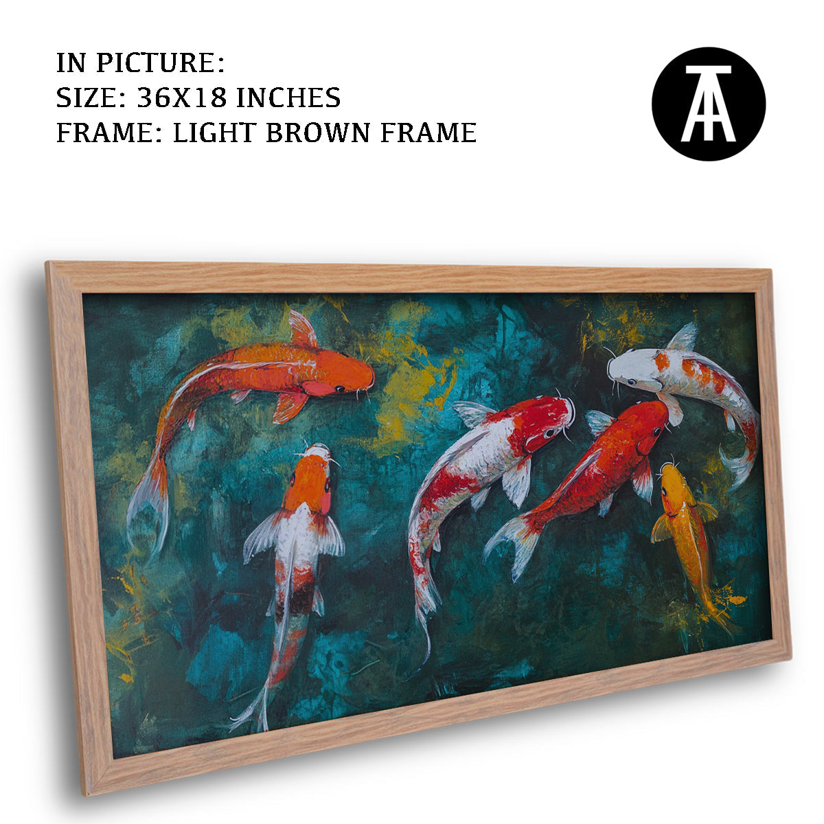 Artwork in Dark Brown Frame