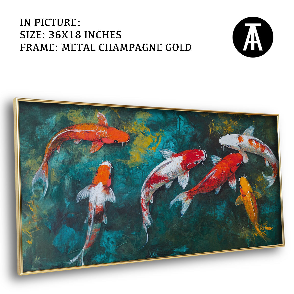 Artwork in Light Brown Frame