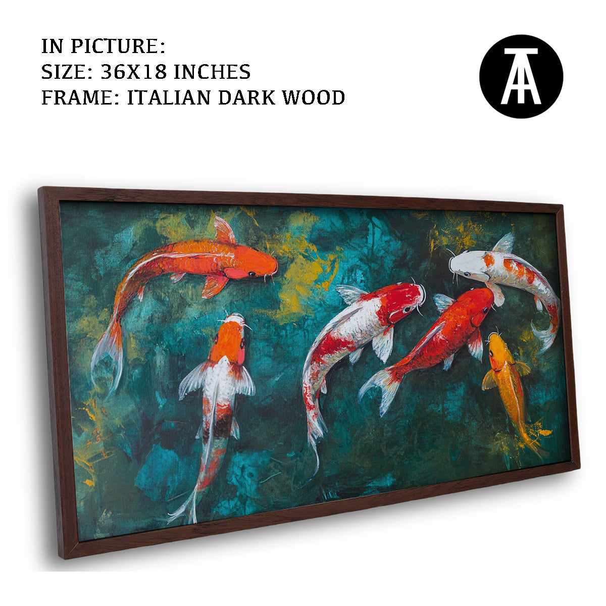 Artwork in Dark Wood Frame