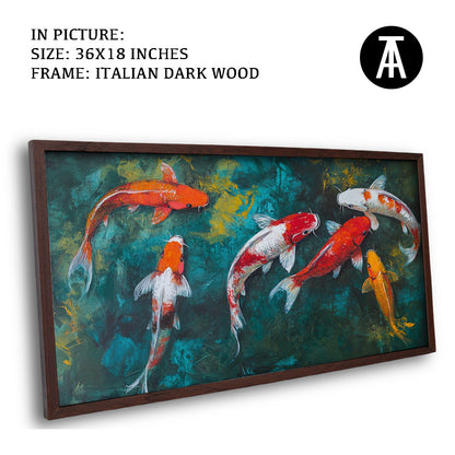 Artwork in Dark Wood Frame