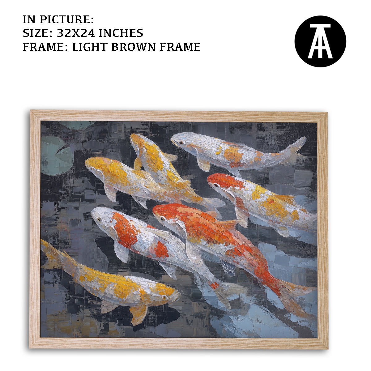 Artwork in Dark Brown Frame