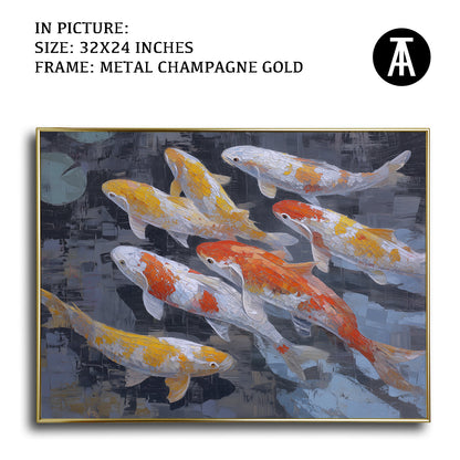 Artwork in Light Brown Frame