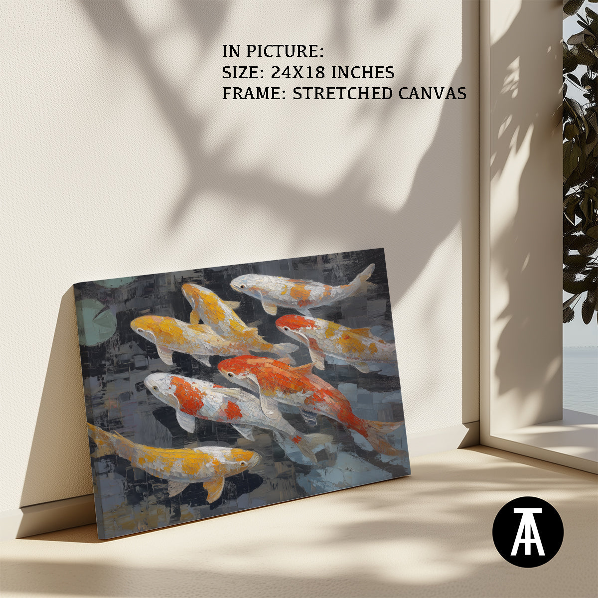 Artwork in Natural Wood Frame