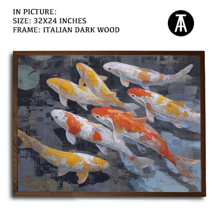 Artwork in Dark Wood Frame