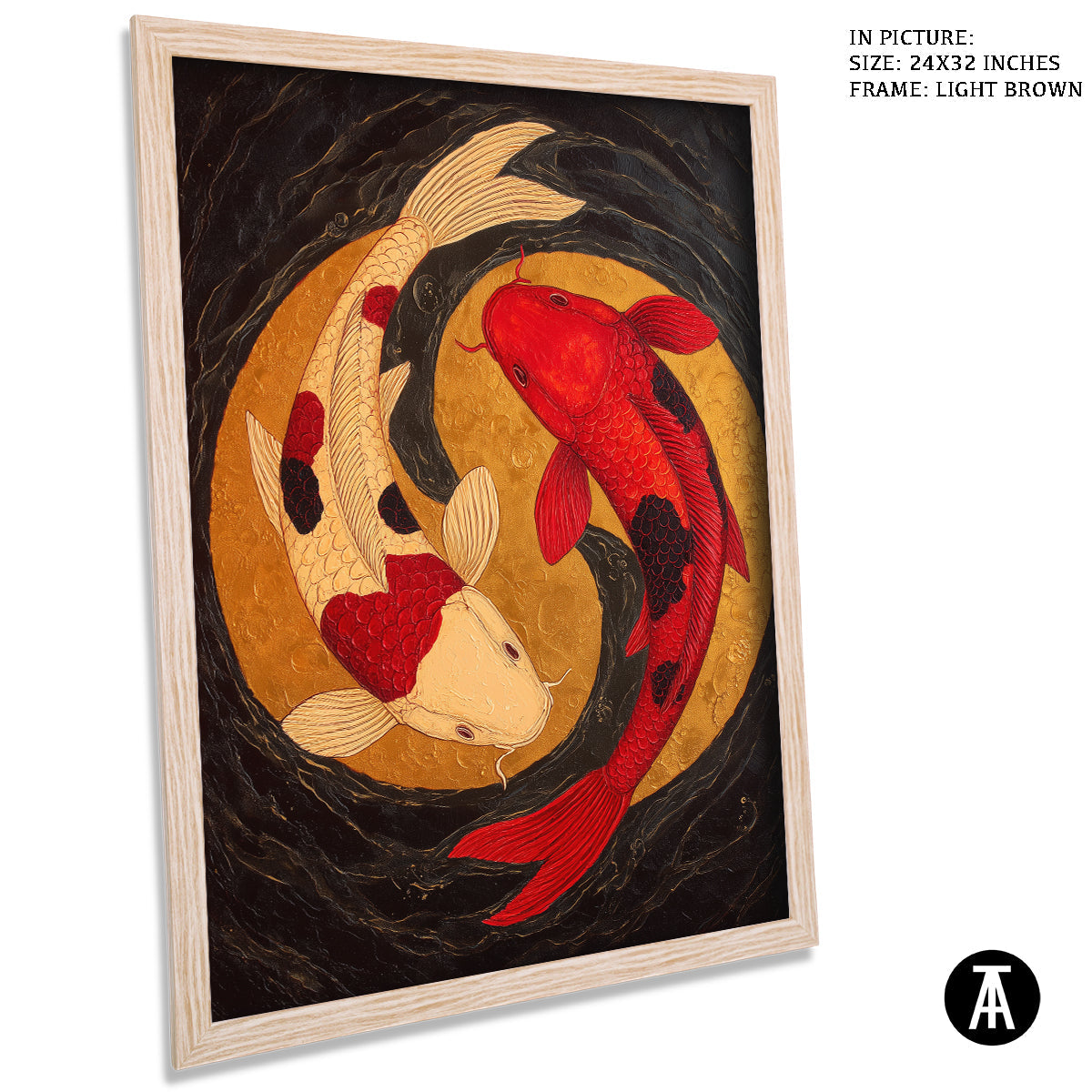 Artwork in Dark Brown Frame