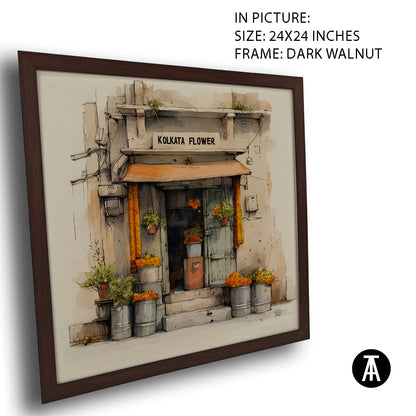 Artwork in Dark Walnut Frame