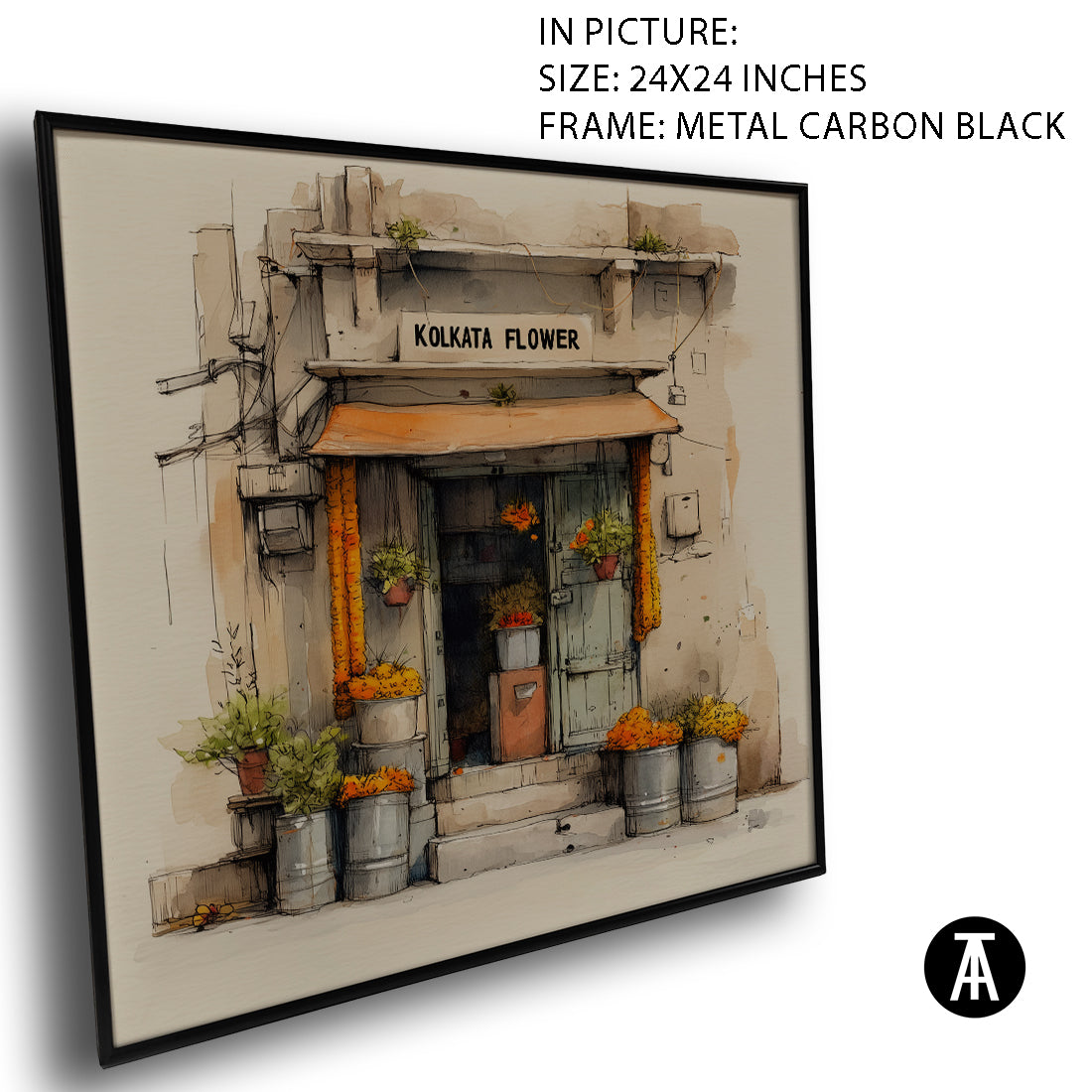 Artwork in Carbon Black Meta Frame