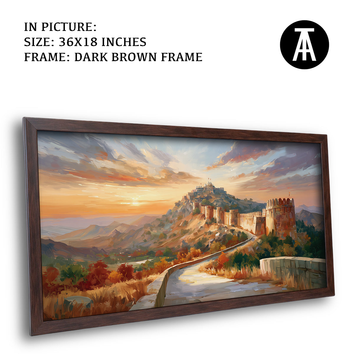 Artwork in Dark Brown Frame