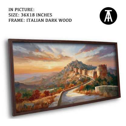 Artwork in Dark Wood Frame