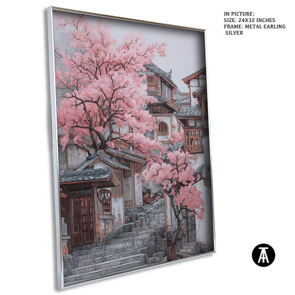 Sample Artwork in Earling Silver Metal Frame