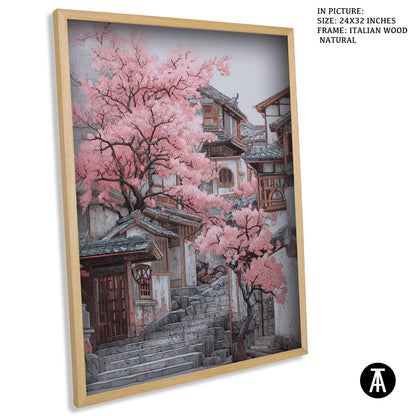 Sample Artwork in Italian Wood Framing Natural