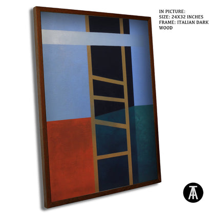 Artwork in Dark Wood Frame