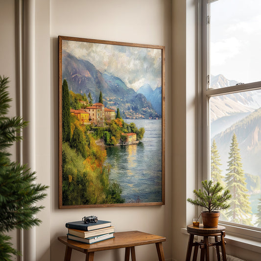 Swiss Alps Painting in a Lifestyle Setting
