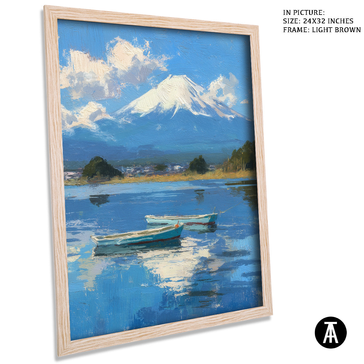 Artwork in Dark Brown Frame