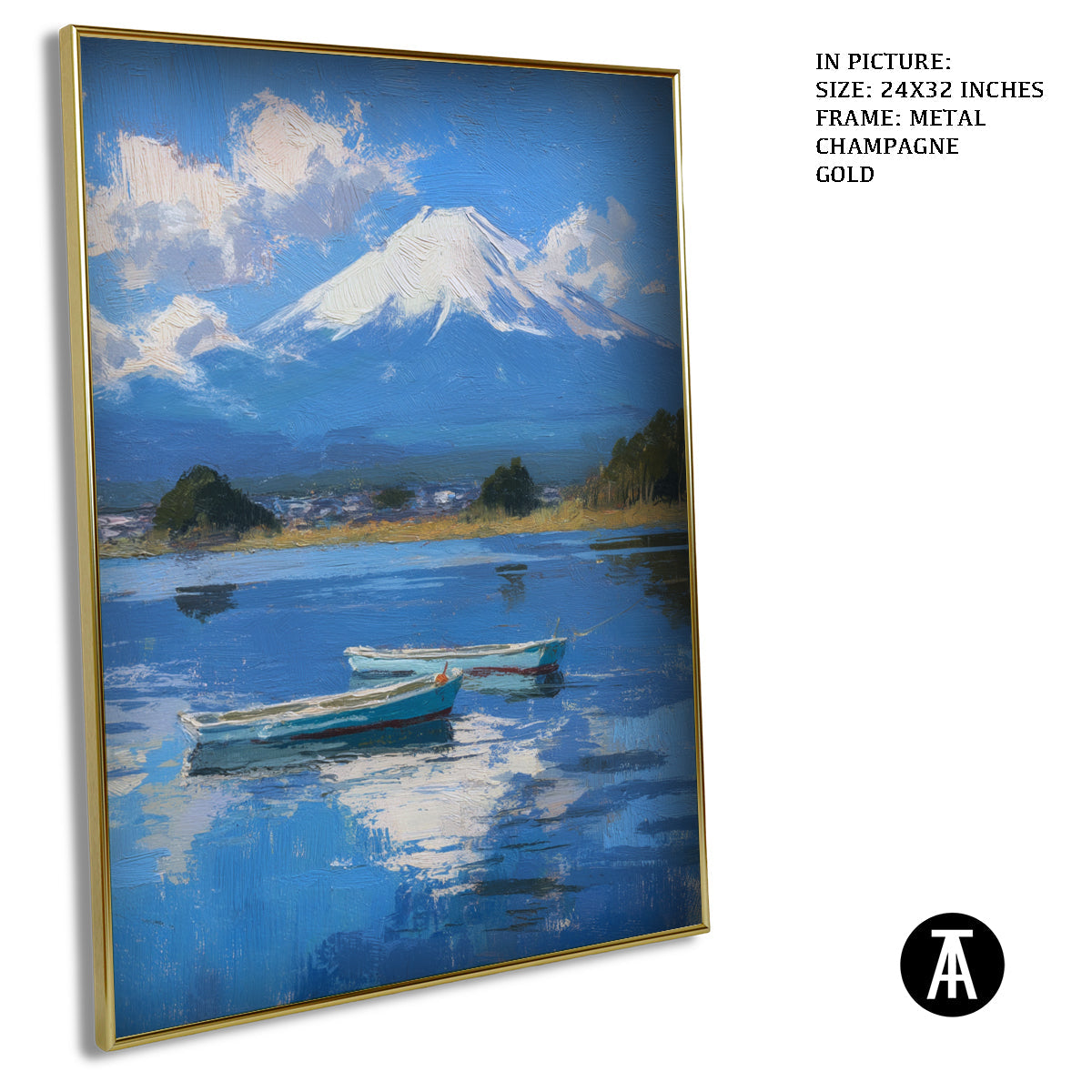 Artwork in Light Brown Frame