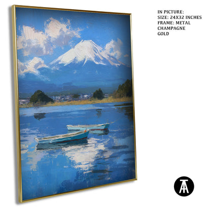 Artwork in Light Brown Frame