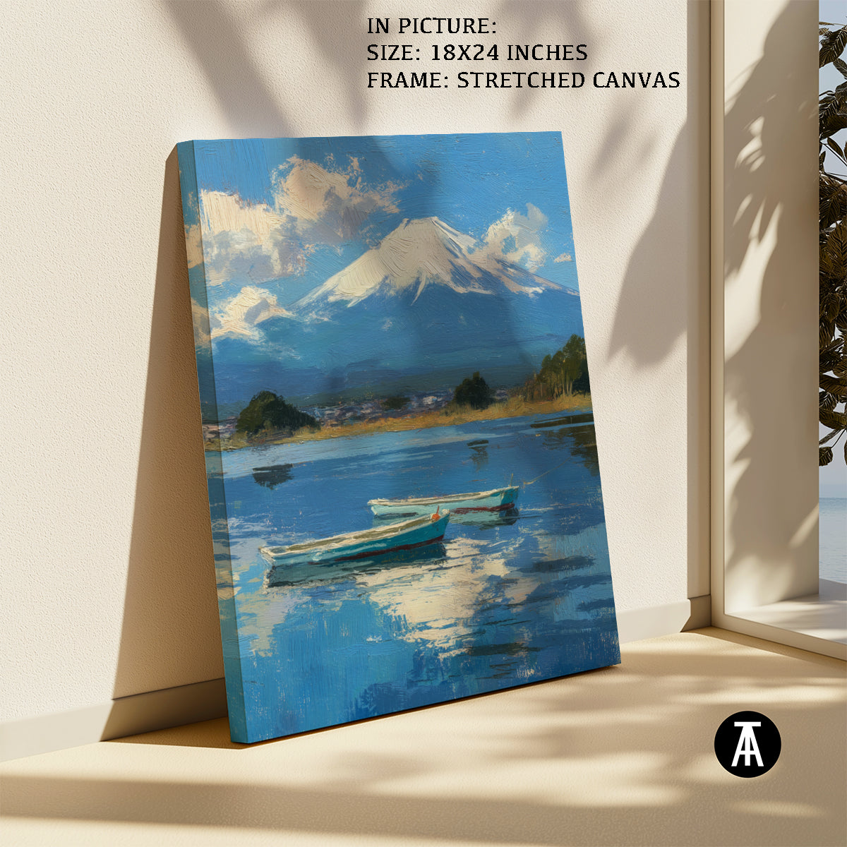 Artwork in Natural Wood Frame