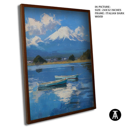 Artwork in Dark Wood Frame