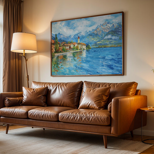 Europeal Alps Artwork in a Lifestyle Setting