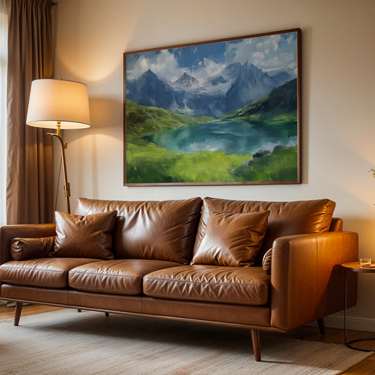 Europeal Alps Artwork in a Lifestyle Setting