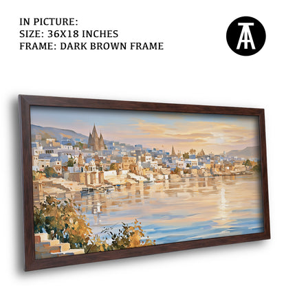 Artwork in Dark Brown Frame
