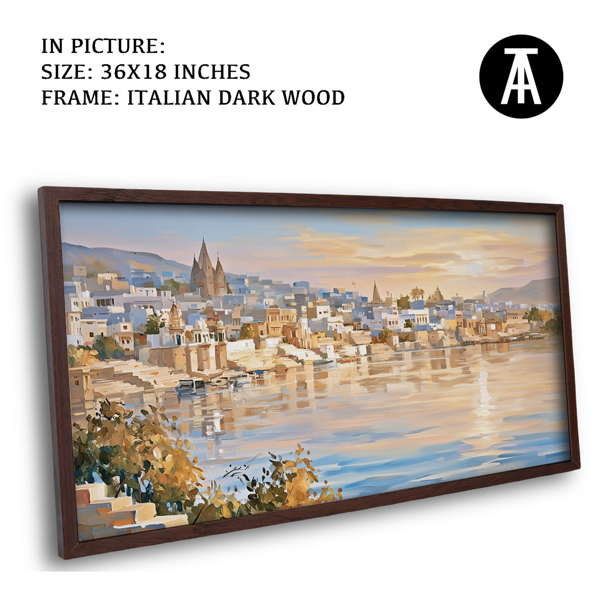Artwork in Dark Wood Frame
