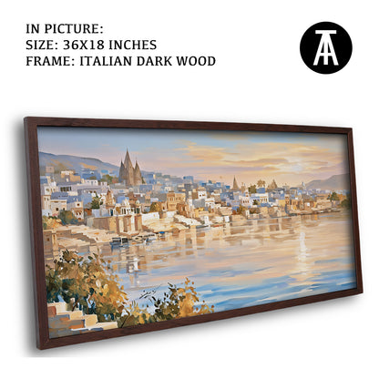 Artwork in Dark Wood Frame