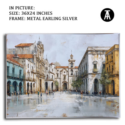 Artwork in Metal Earling Silver Frame