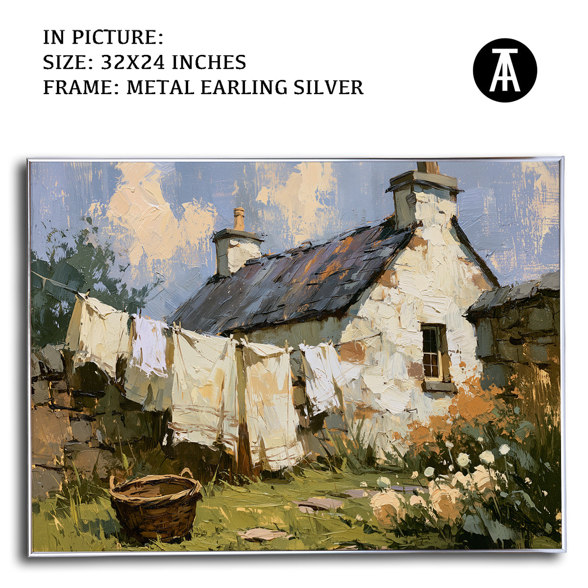 Artwork in Metal Earling Silver Frame