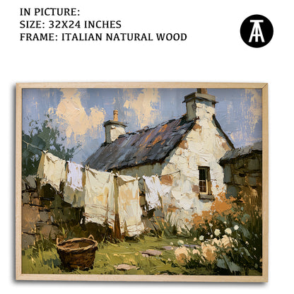 Artwork in Natural Wood Frame