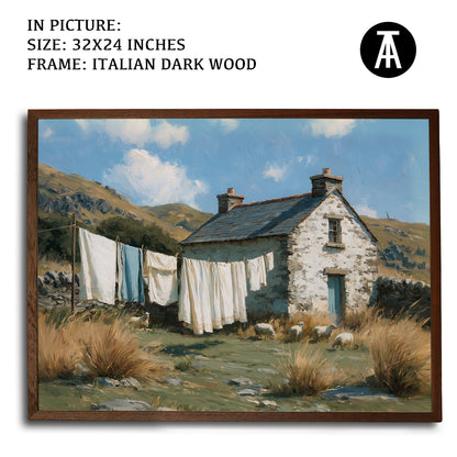 Artwork in Dark Wood Frame