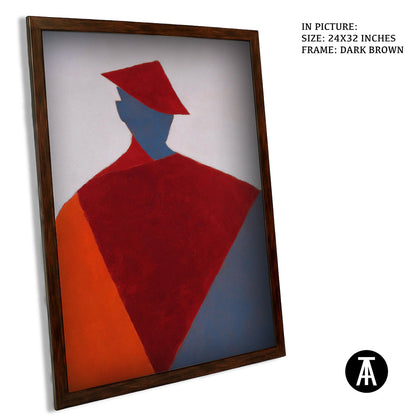 Artwork in Dark Brown Frame