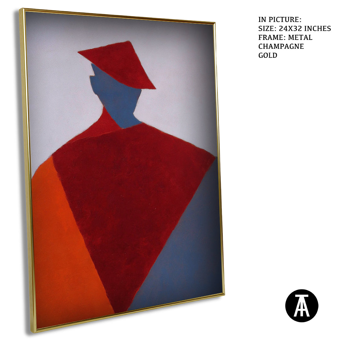 Artwork in Metal Champagne Gold Frame