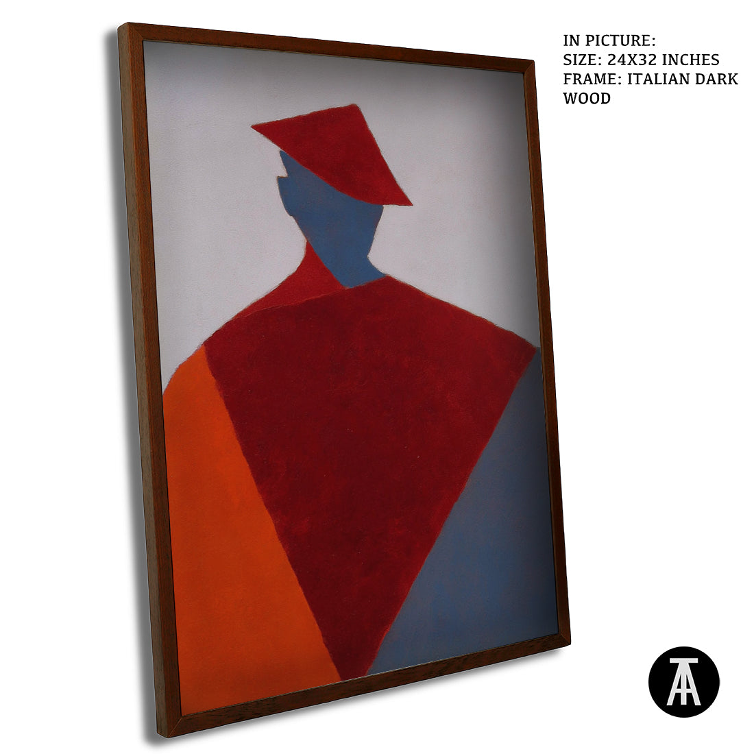 Artwork in Dark Wood Frame