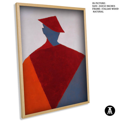 Artwork in Natural Wood Frame