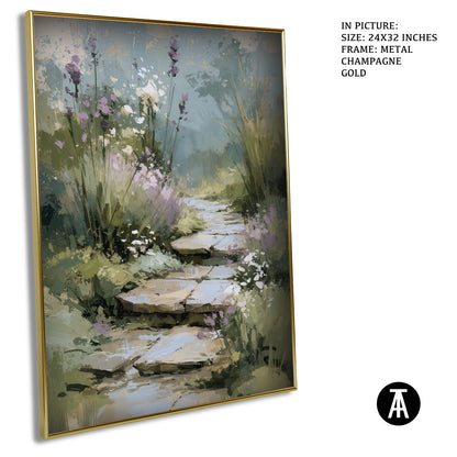 Artwork in Metal Champagne Gold Frame