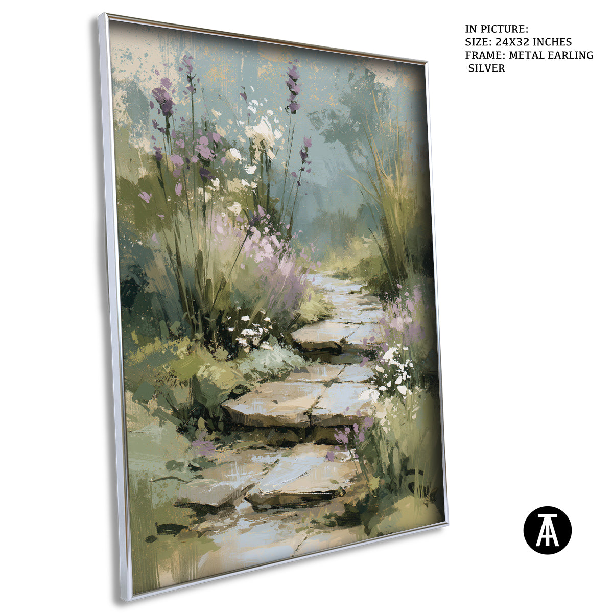 Artwork in Metal Earling Silver Frame