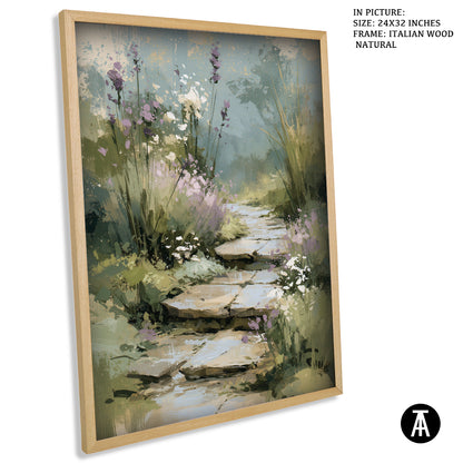Artwork in Natural Wood Frame