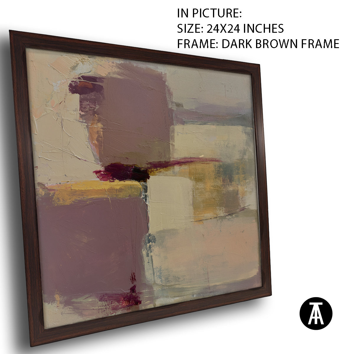 Artwork in Dark Brown Frame