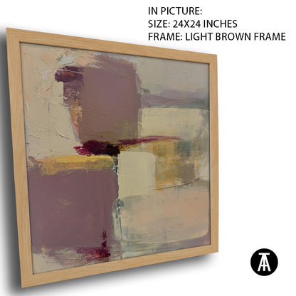 Artwork in Light Brown Frame