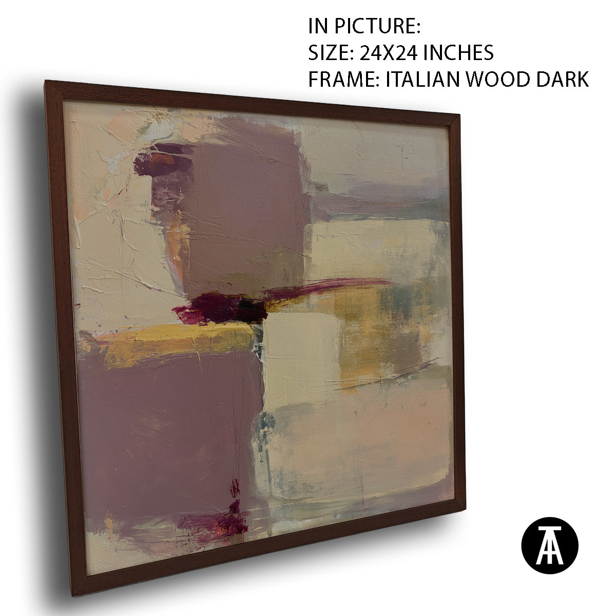 Artwork in Dark Wood Frame