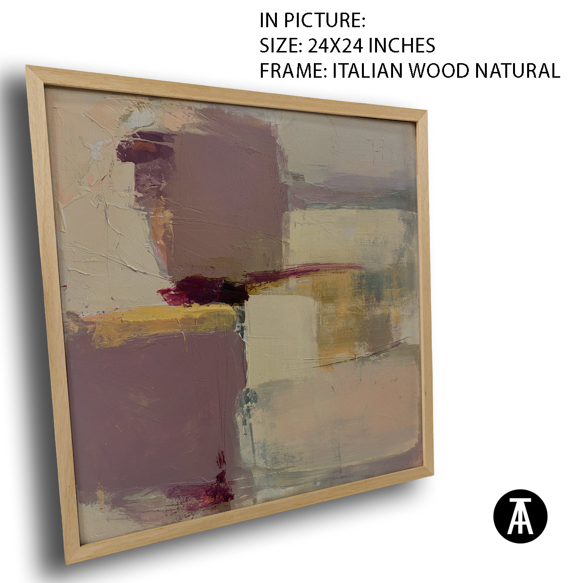 Artwork in Natural Wood Frame